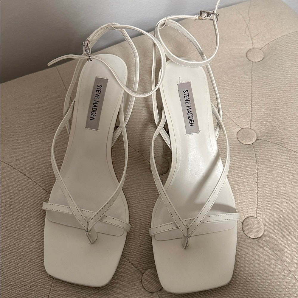 Steve Madden Ivory Strappy Heels